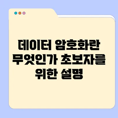 데이터 암호화란 무엇인가? 초보자를 위한 설명