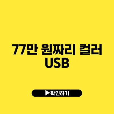 77만 원짜리 컬러 USB