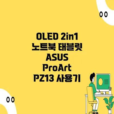 OLED 2in1 노트북 태블릿 ASUS ProArt PZ13 사용기