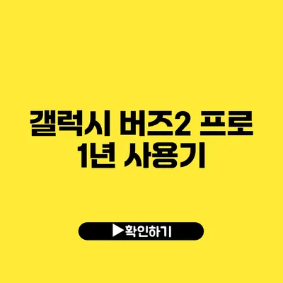 갤럭시 버즈2 프로 1년 사용기
