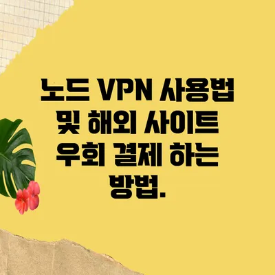 노드 VPN 사용법 및 해외 사이트 우회 결제 하는 방법.