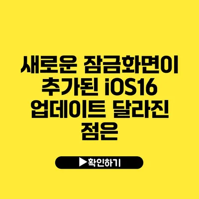 새로운 잠금화면이 추가된 iOS16 업데이트 달라진 점은?