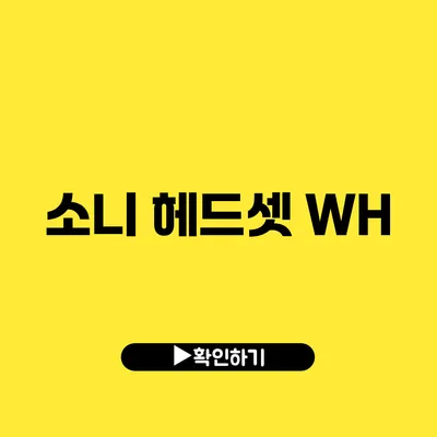 소니 헤드셋 WH