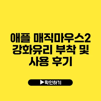 애플 매직마우스2 강화유리 부착 및 사용 후기