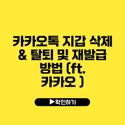 카카오톡 지갑 삭제 & 탈퇴 및 재발급 방법 (ft. 카카오 )