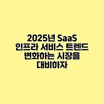 2025년 SaaS 인프라 서비스 트렌드 변화하는 시장을 대비하자