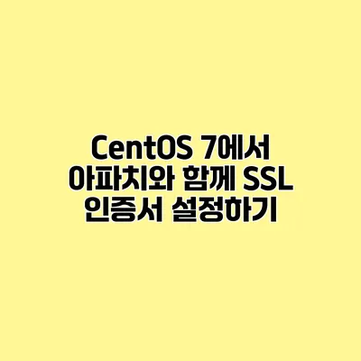 CentOS 7에서 아파치와 함께 SSL 인증서 설정하기