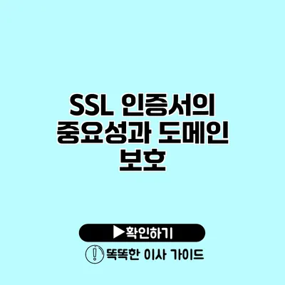 SSL 인증서의 중요성과 도메인 보호