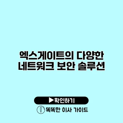 엑스게이트의 다양한 네트워크 보안 솔루션